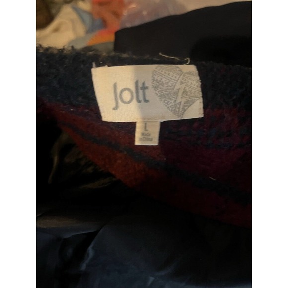 Jolt Heavy Red Plaid‎ Snap Shacket Jacket Wool Blend Large - Picture 5 of 6